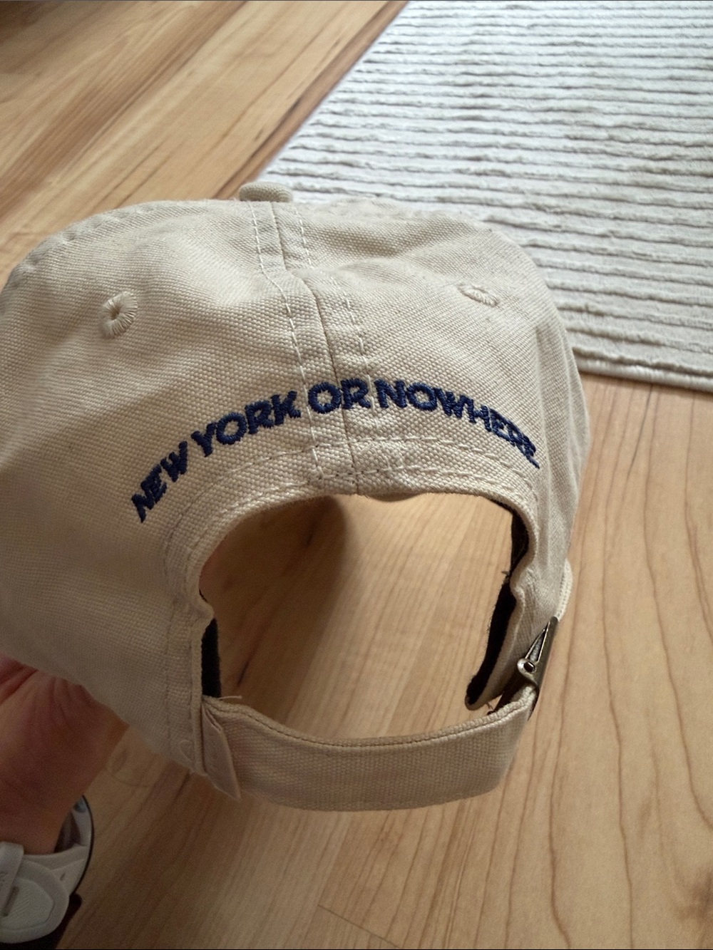 NYON Always Embroidered Cream Baseball Cap